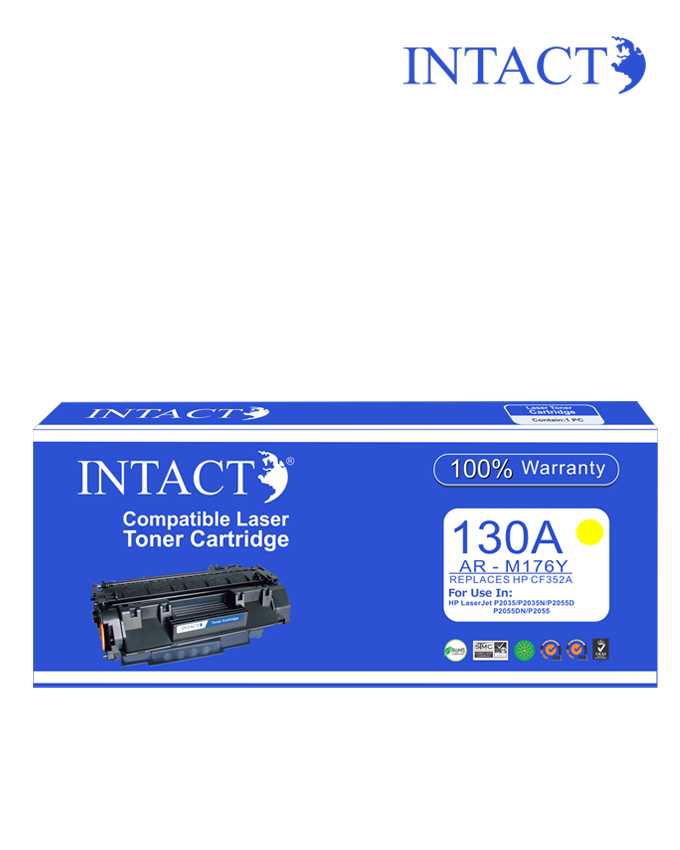 Intact Compatible with HP 130A (AR-M176Y) Yellow